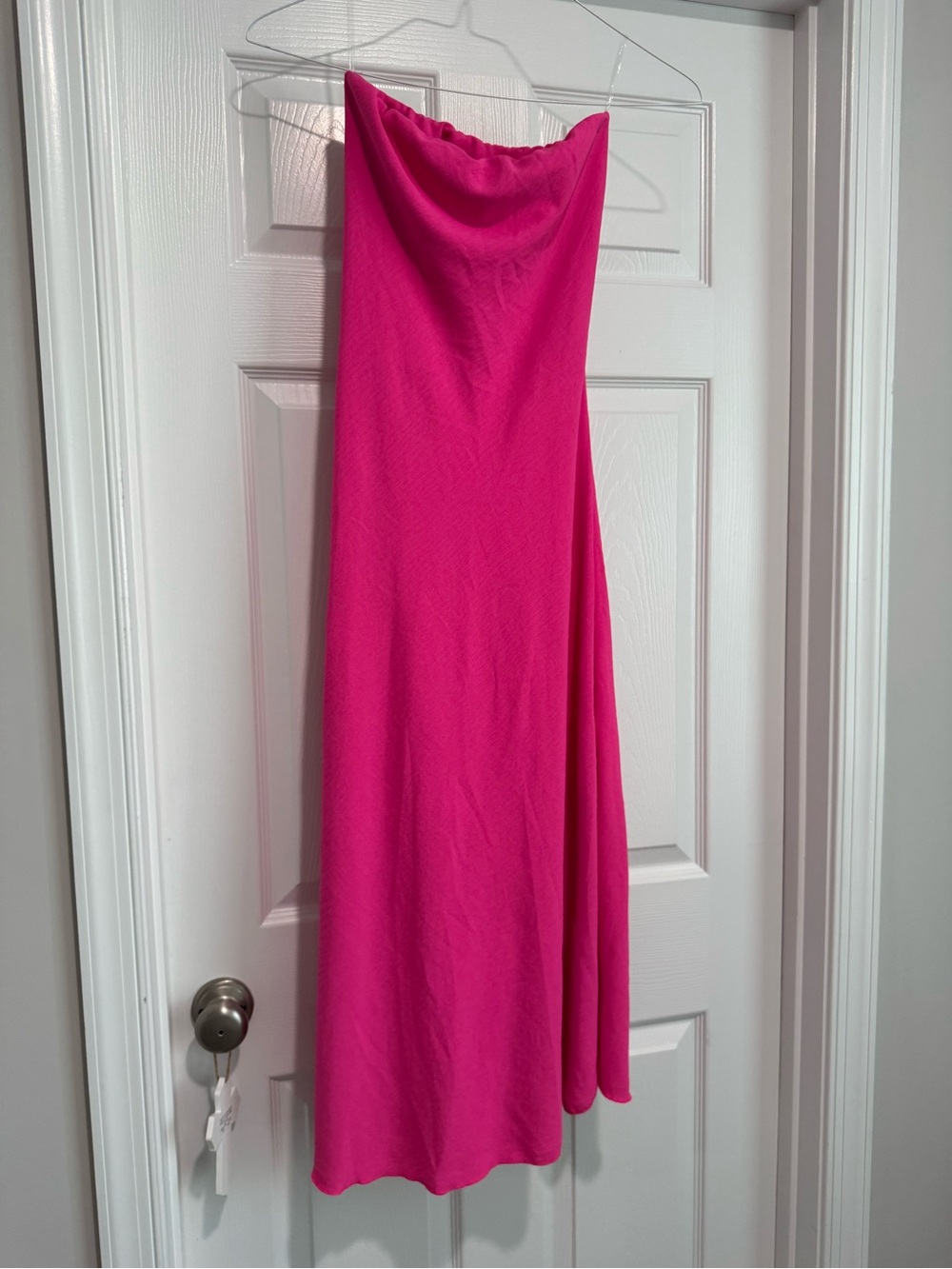 See You Monday Fuchsia Strapless Midi Dress